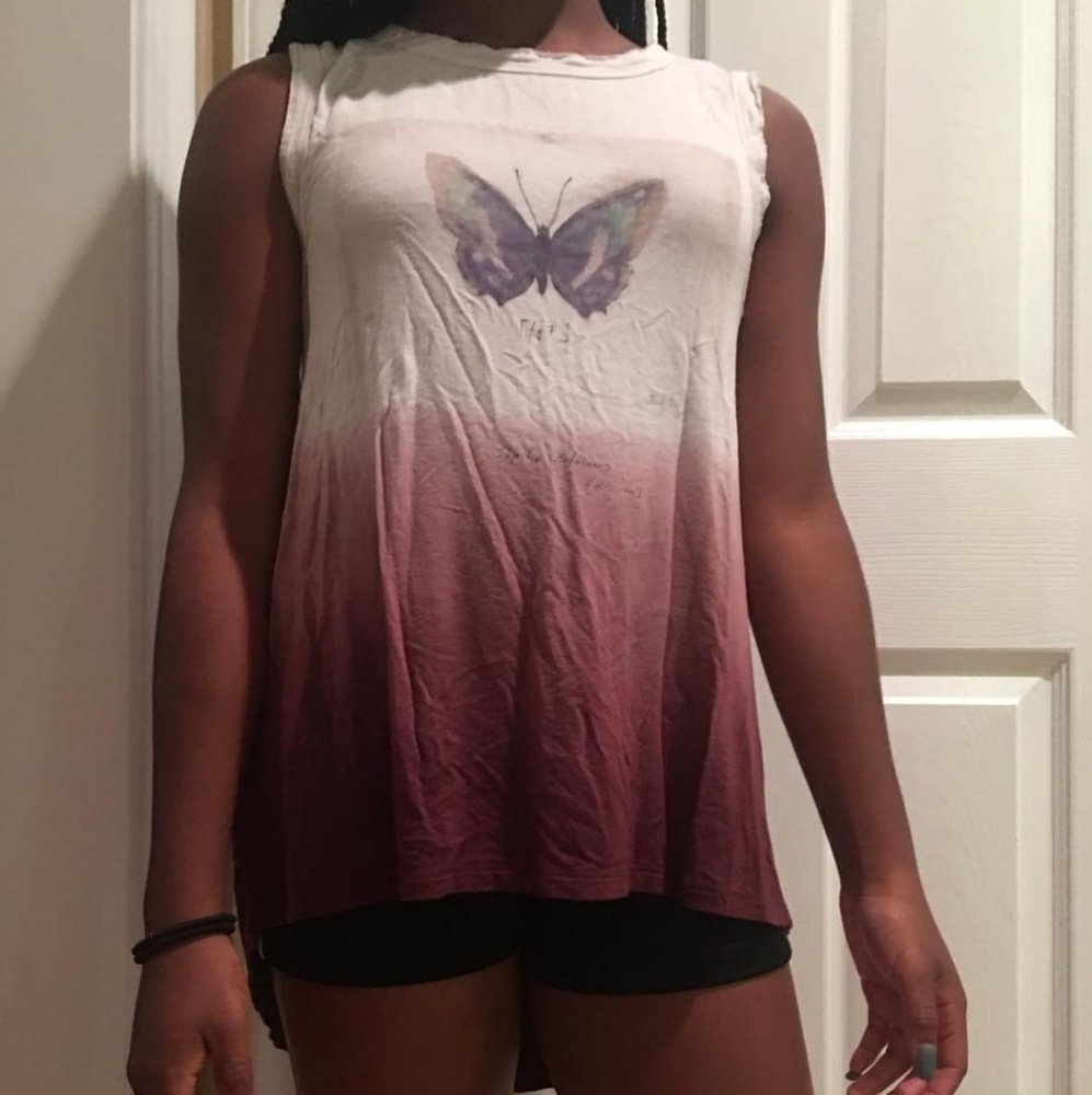 American eagle soft and sexy butterfly tank top